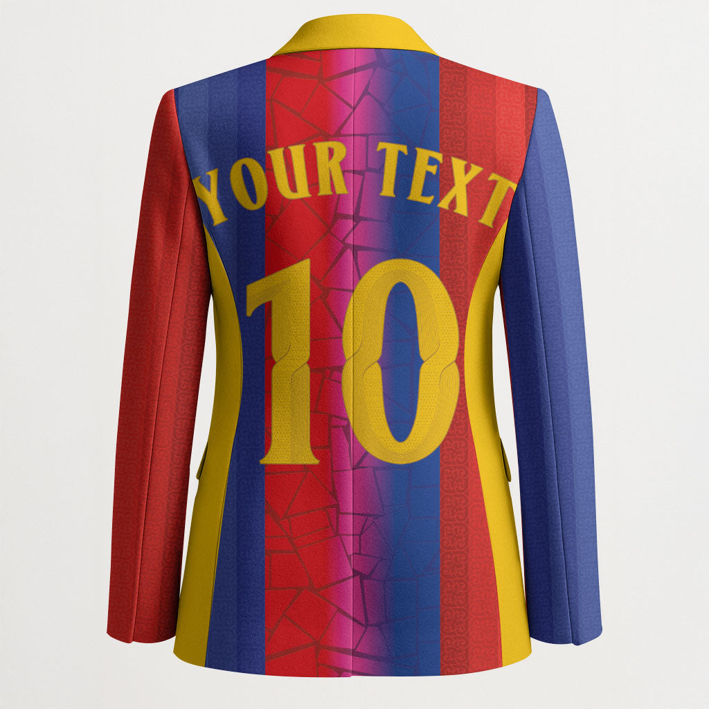 Custom Spain Football Blazer Blaugrana Mosaic-Inspired Barcelona Architecture
