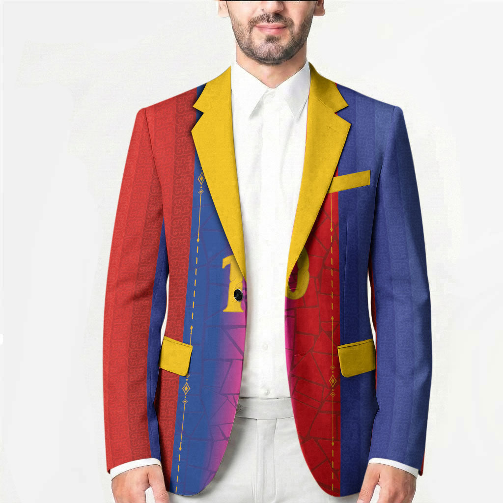Custom Spain Football Blazer Blaugrana Mosaic-Inspired Barcelona Architecture