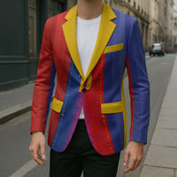 Custom Spain Football Blazer Blaugrana Mosaic-Inspired Barcelona Architecture