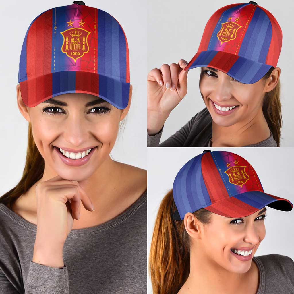 Spain Football Classic Cap Blaugrana Mosaic-Inspired Barcelona Architecture