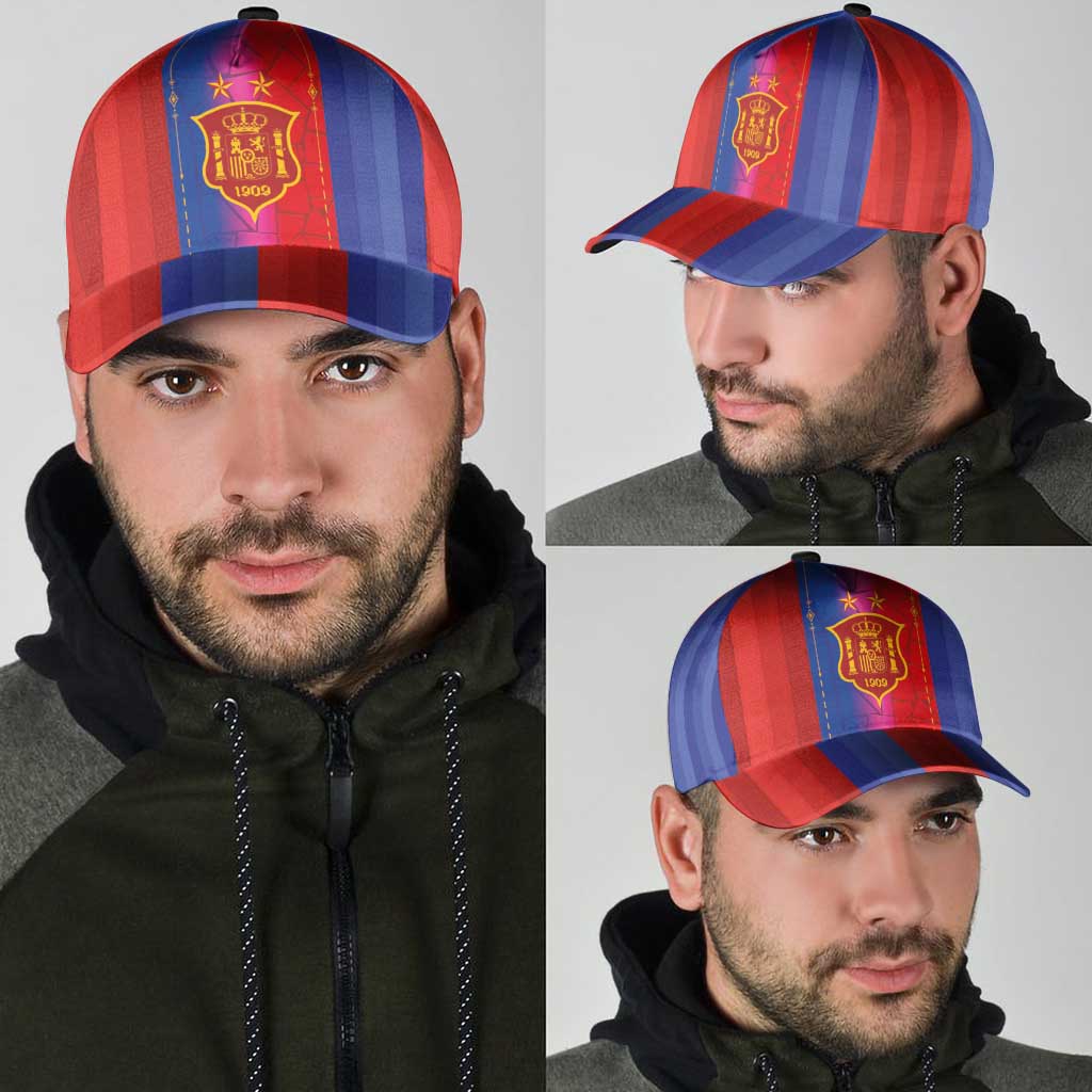 Spain Football Classic Cap Blaugrana Mosaic-Inspired Barcelona Architecture