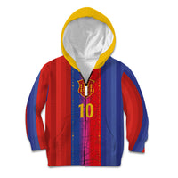 Custom Spain Football Kid Hoodie Blaugrana Mosaic-Inspired Barcelona Architecture