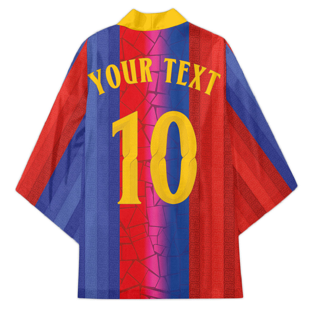 Custom Spain Football Kimono Blaugrana Mosaic-Inspired Barcelona Architecture