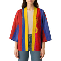 Custom Spain Football Kimono Blaugrana Mosaic-Inspired Barcelona Architecture