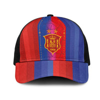 Spain Football Mesh Trucker Cap Blaugrana Mosaic-Inspired Barcelona Architecture