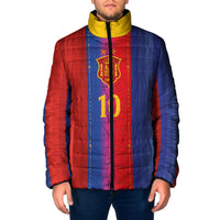 Custom Spain Football Padded Jacket Blaugrana Mosaic-Inspired Barcelona Architecture