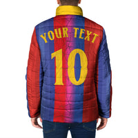Custom Spain Football Padded Jacket Blaugrana Mosaic-Inspired Barcelona Architecture