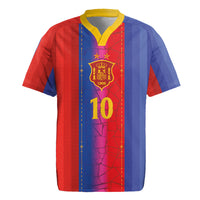 Custom Spain Football Rugby Jersey Blaugrana Mosaic-Inspired Barcelona Architecture