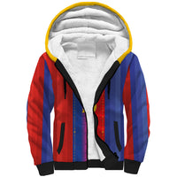 Custom Spain Football Sherpa Hoodie Blaugrana Mosaic-Inspired Barcelona Architecture