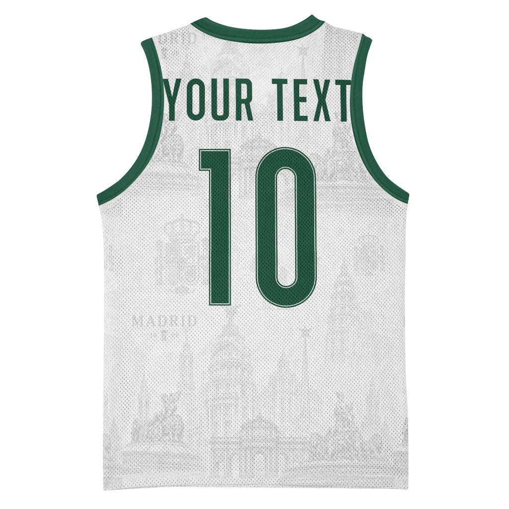 Custom Spain Football Basketball Jersey Royal Madrid-Hala Espana