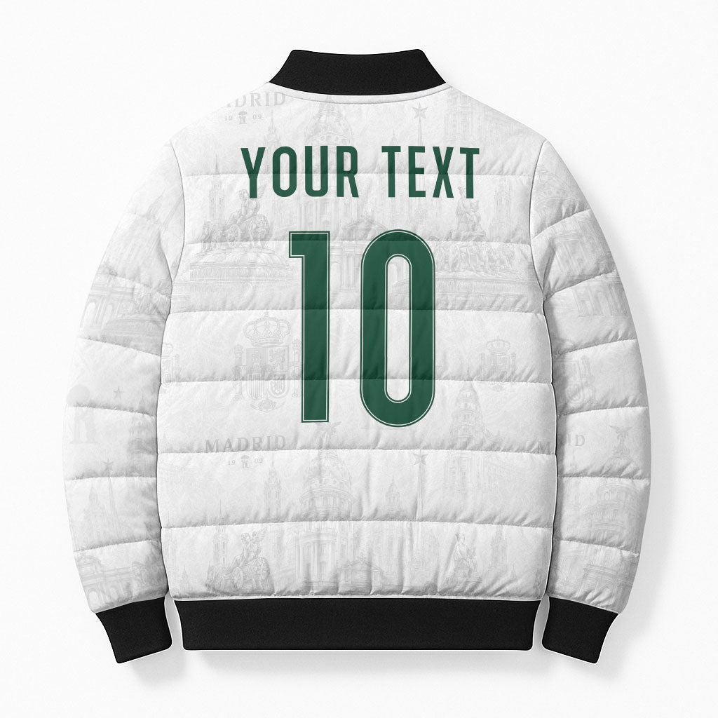 Custom Spain Football Bomber Puffer Jacket Royal Madrid-Hala Espana