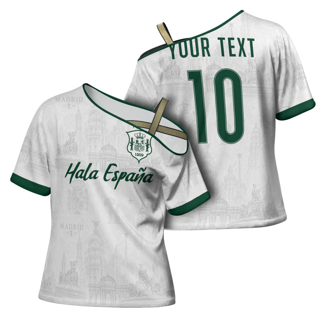 Custom Spain Football Cross Shoulder Shirt Royal Madrid-Hala Espana