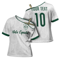 Custom Spain Football Cross Shoulder Shirt Royal Madrid-Hala Espana