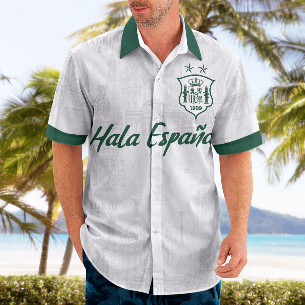 Custom Spain Football Hawaiian Shirt Royal Madrid-Hala Espana