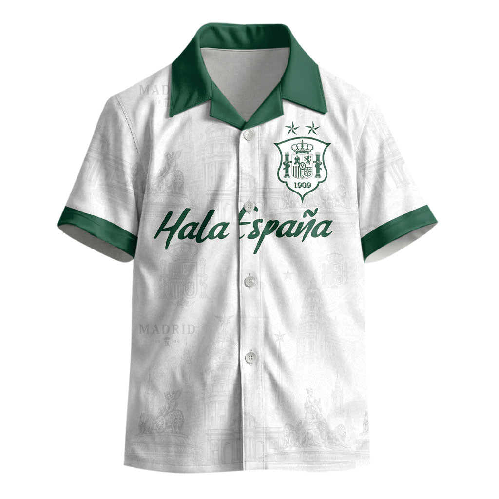 Custom Spain Football Kid Hawaiian Shirt Royal Madrid-Hala Espana