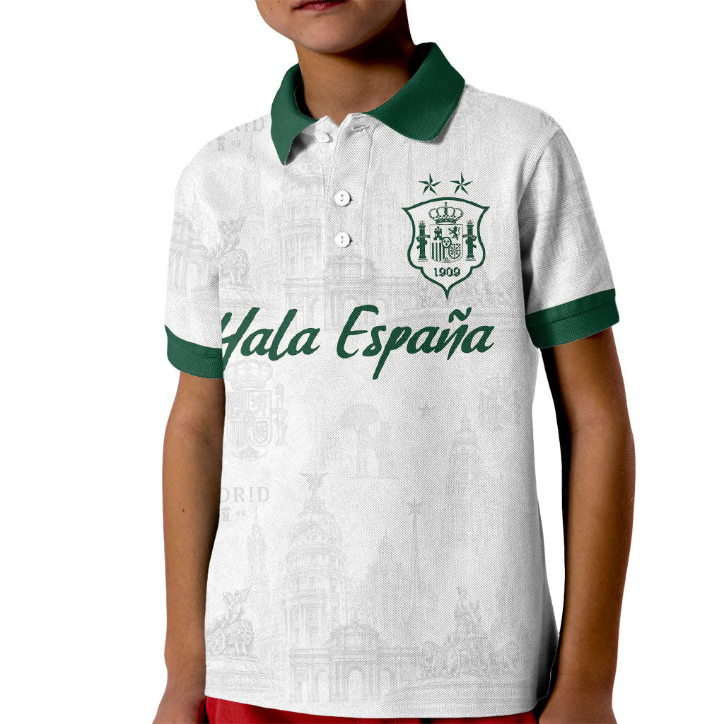 Custom Spain Football Kid Polo Shirt Royal Madrid-Hala Espana