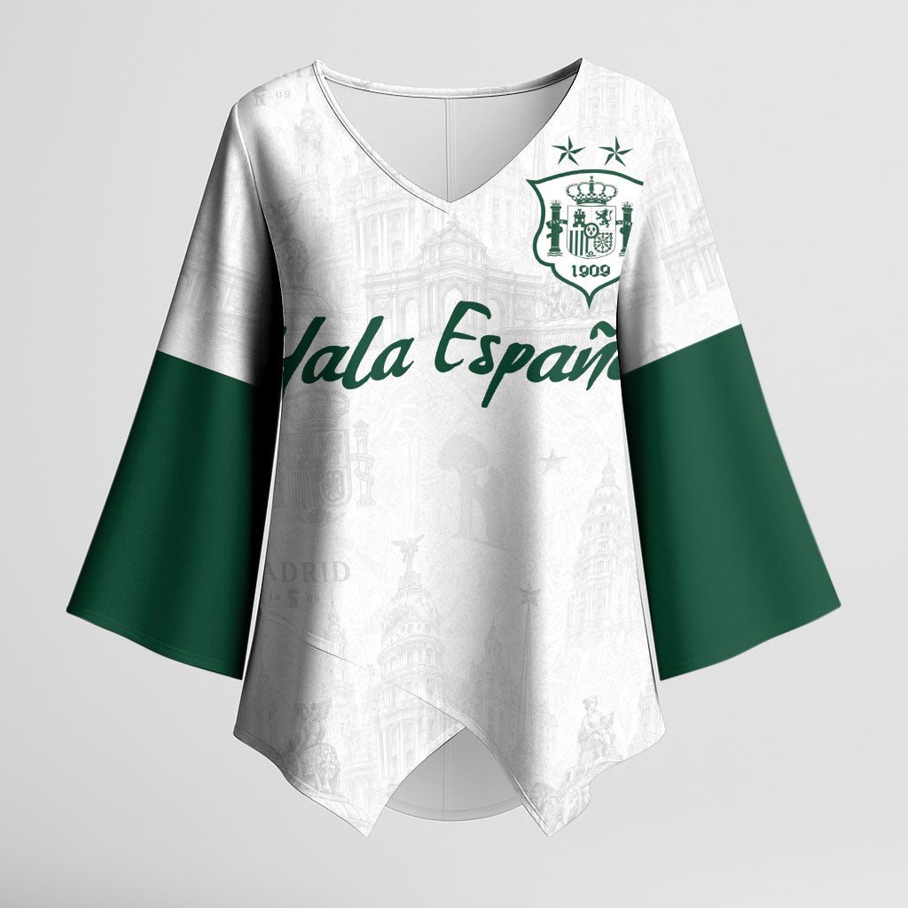 Custom Spain Football Kimono Sleeve Blouse Royal Madrid-Hala Espana
