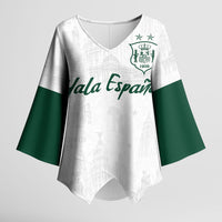 Custom Spain Football Kimono Sleeve Blouse Royal Madrid-Hala Espana