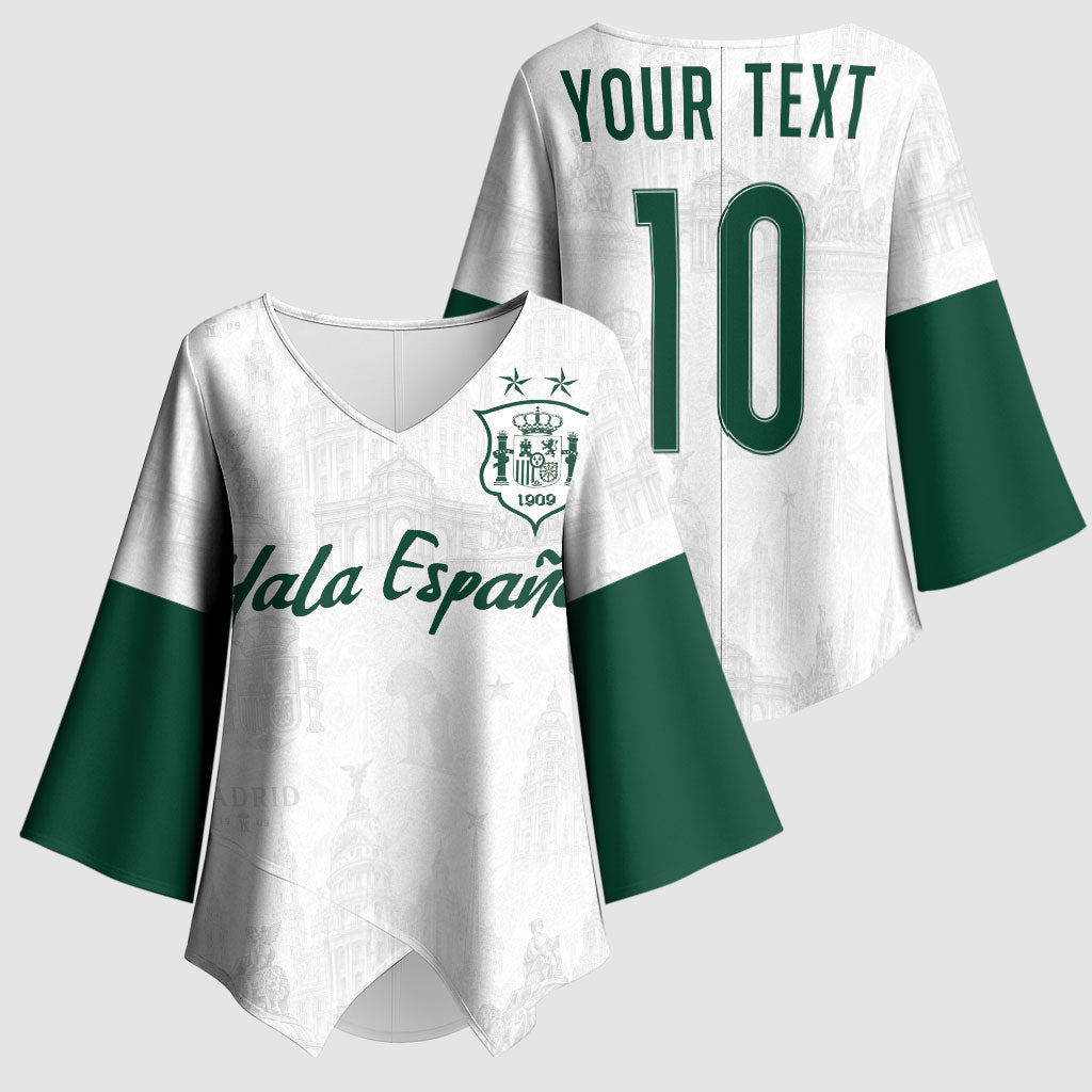 Custom Spain Football Kimono Sleeve Blouse Royal Madrid-Hala Espana