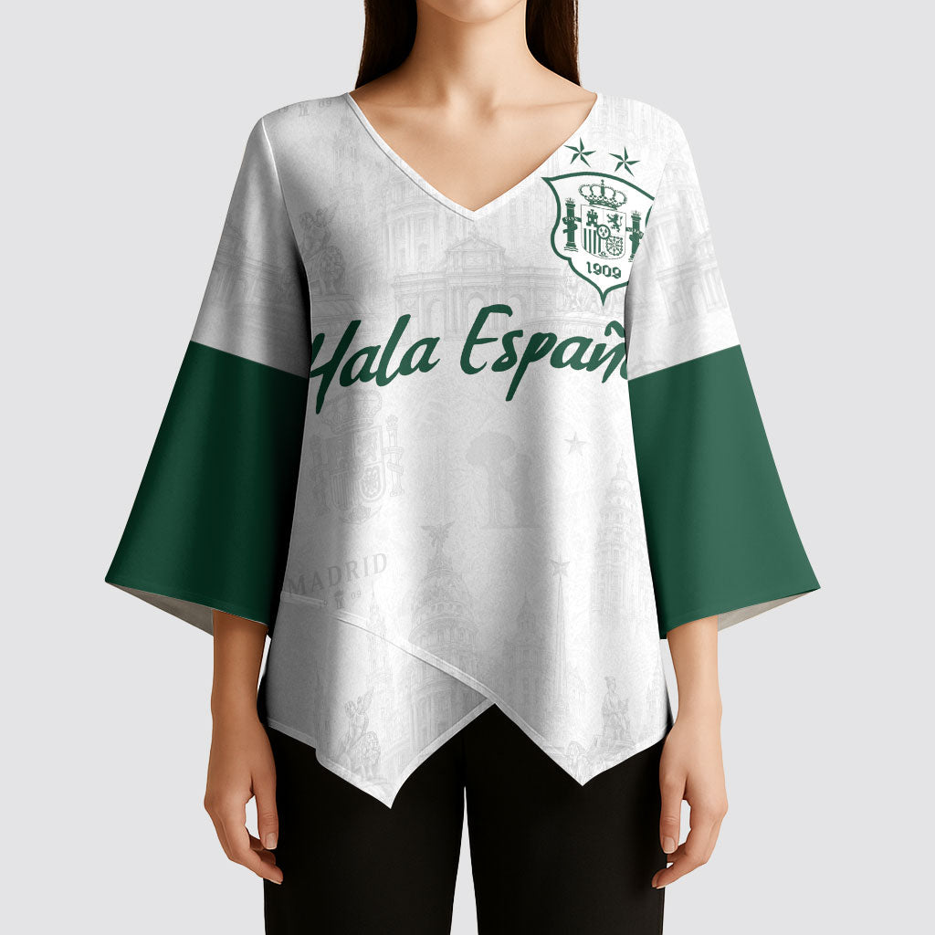 Custom Spain Football Kimono Sleeve Blouse Royal Madrid-Hala Espana