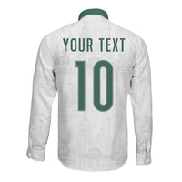 Custom Spain Football Long Sleeve Button Shirt Royal Madrid-Hala Espana