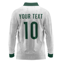 Custom Spain Football Long Sleeve Polo Shirt Royal Madrid-Hala Espana