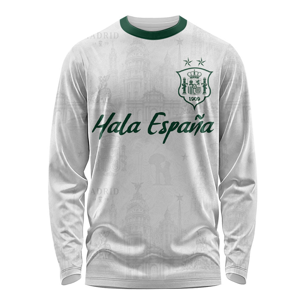 Custom Spain Football Long Sleeve Shirt Royal Madrid-Hala Espana