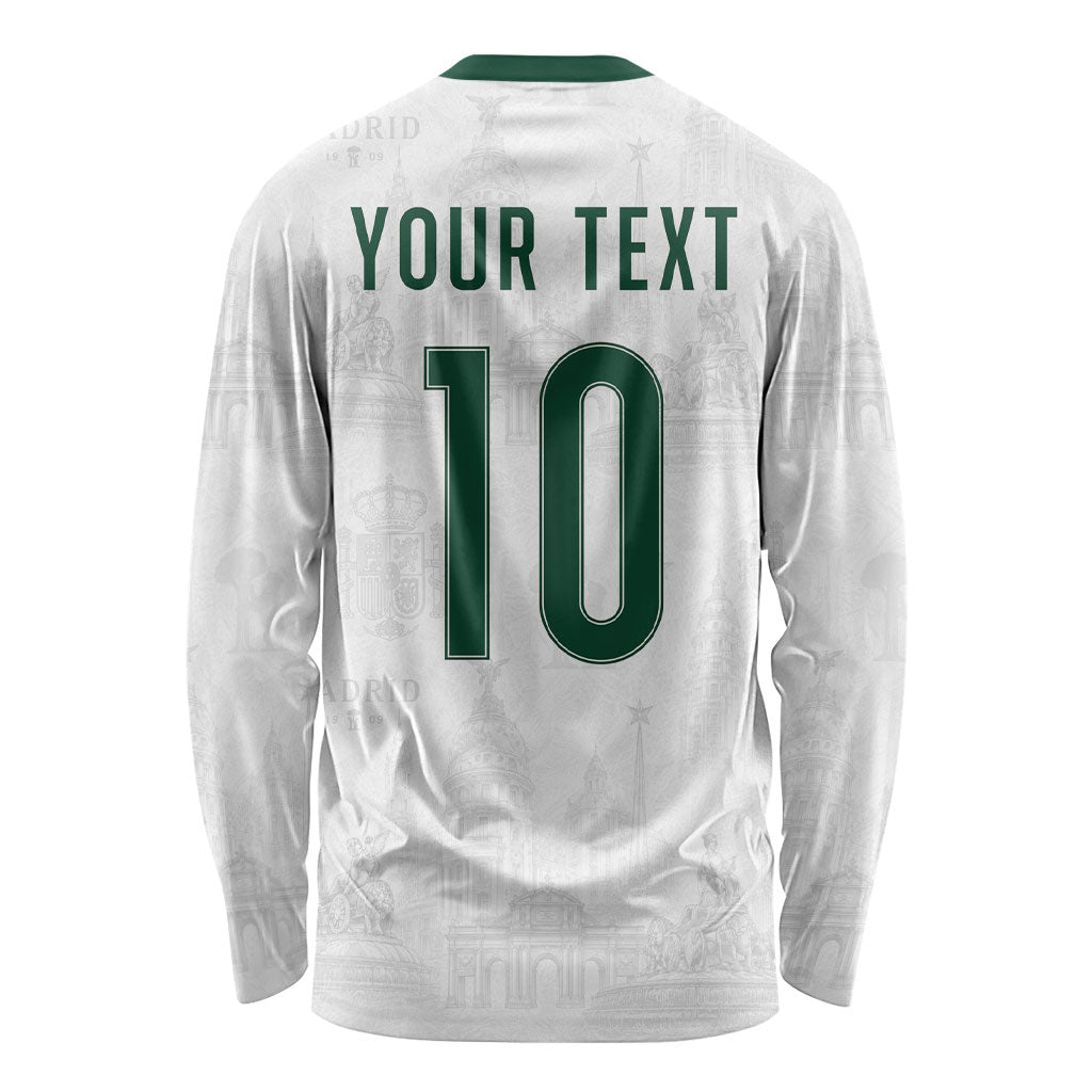 Custom Spain Football Long Sleeve Shirt Royal Madrid-Hala Espana