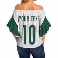 Custom Spain Football Off Shoulder Wrap Waist Top Royal Madrid-Hala Espana