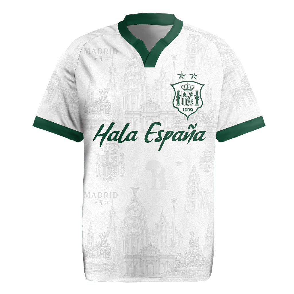 Custom Spain Football Rugby Jersey Royal Madrid-Hala Espana