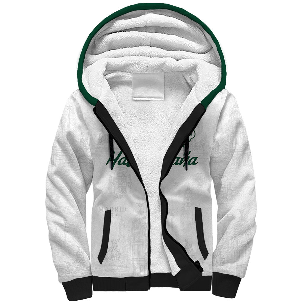 Custom Spain Football Sherpa Hoodie Royal Madrid-Hala Espana