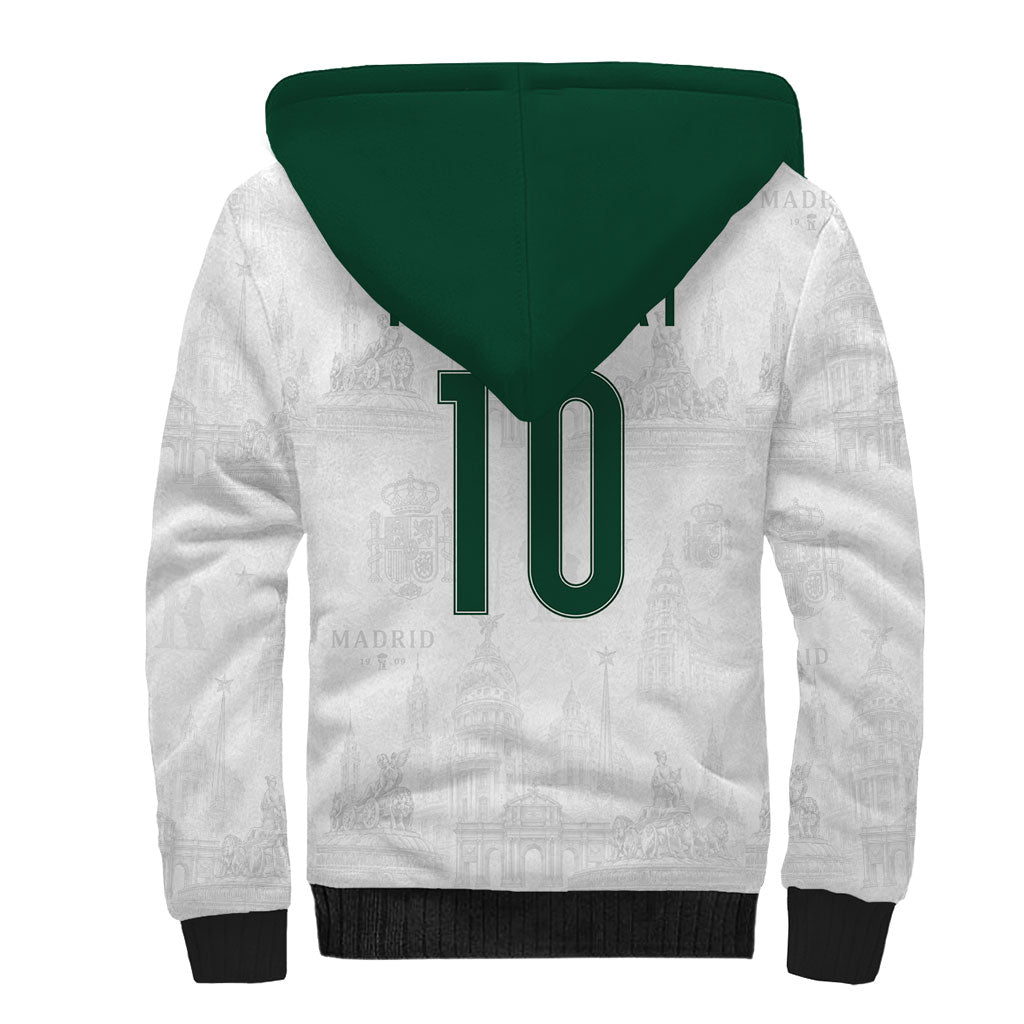 Custom Spain Football Sherpa Hoodie Royal Madrid-Hala Espana
