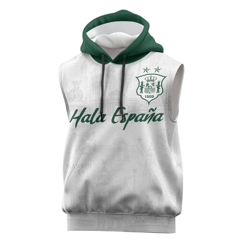 Custom Spain Football Sleeveless Hoodie Royal Madrid-Hala Espana