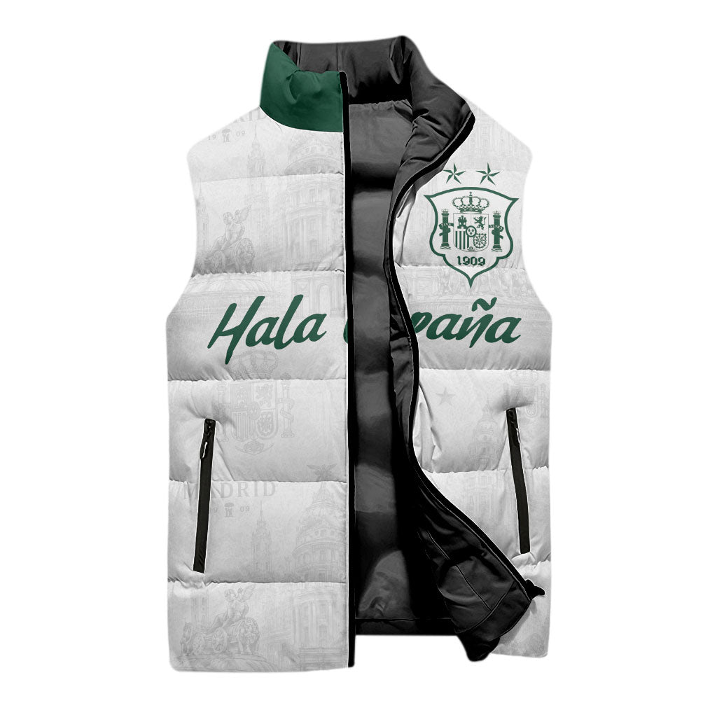 Custom Spain Football Sleeveless Puffer Jacket Royal Madrid-Hala Espana