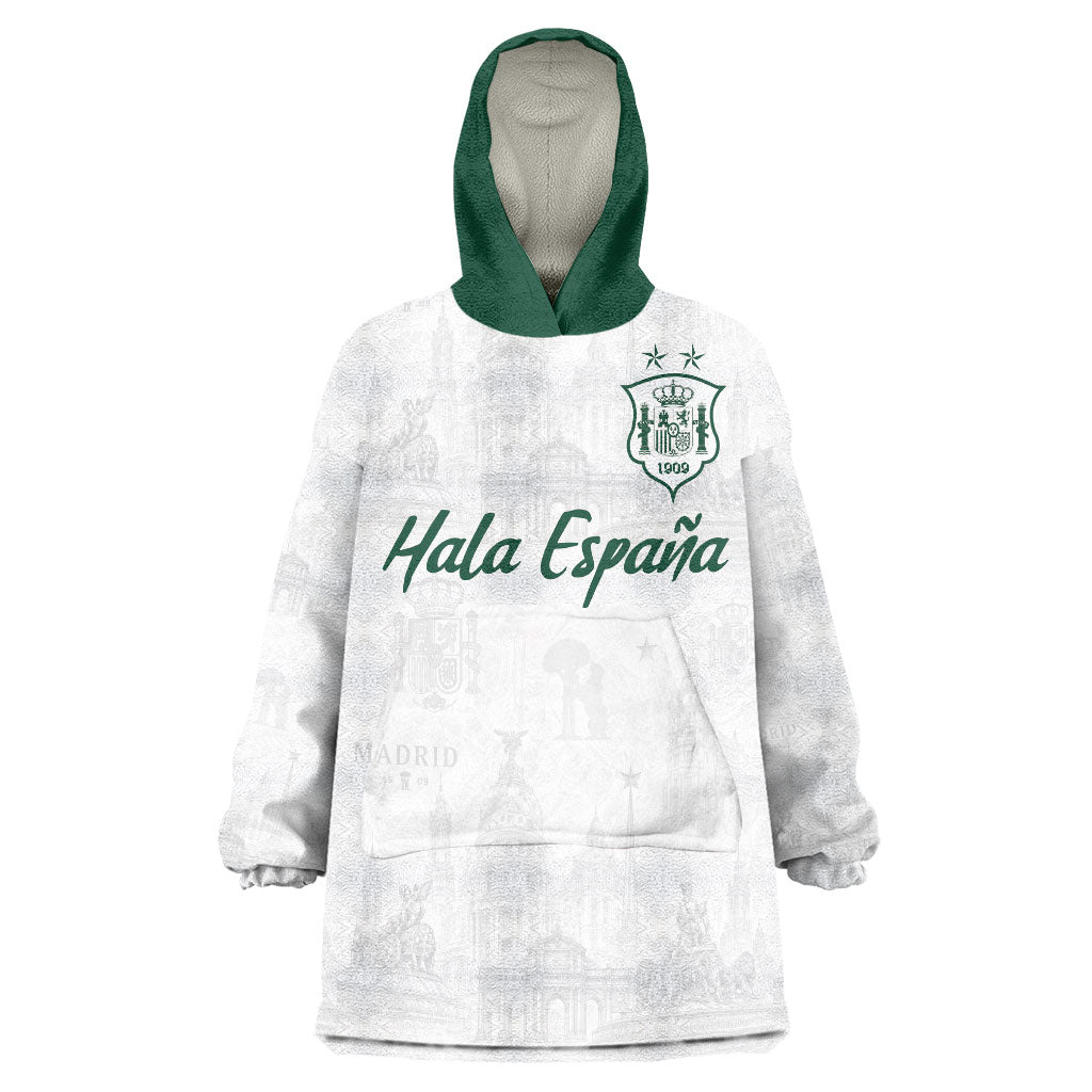 Custom Spain Football Wearable Blanket Hoodie Royal Madrid-Hala Espana