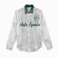 Custom Spain Football Women Casual Shirt Royal Madrid-Hala Espana