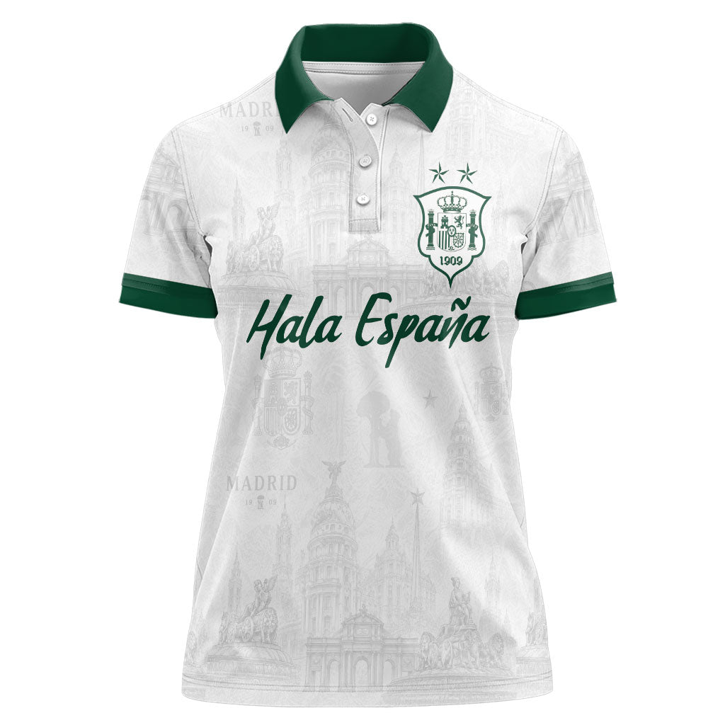 Custom Spain Football Women Polo Shirt Royal Madrid-Hala Espana