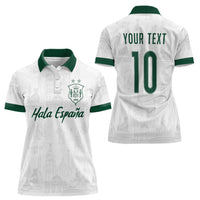 Custom Spain Football Women Polo Shirt Royal Madrid-Hala Espana