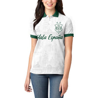 Custom Spain Football Women Polo Shirt Royal Madrid-Hala Espana