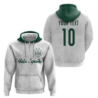 Custom Spain Football Zip Hoodie Royal Madrid-Hala Espana