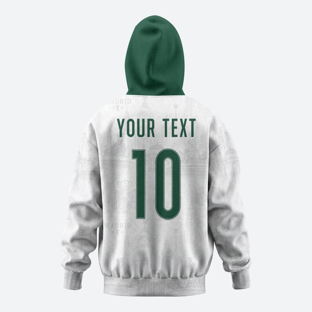 Custom Spain Football Zip Hoodie Royal Madrid-Hala Espana
