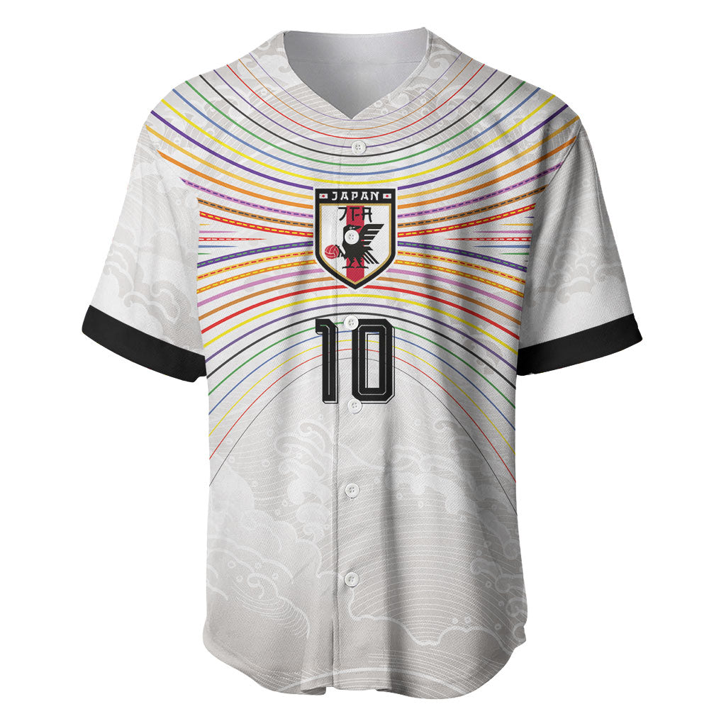 Custom Japan Football Baseball Jersey Traditional Japanese Waves Rainbow Sashiko Effect