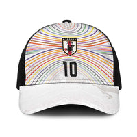 Custom Japan Football Baseball Net Cap Traditional Japanese Waves Rainbow Sashiko Effect