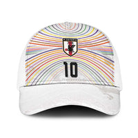 Custom Japan Football Baseball Net Cap Traditional Japanese Waves Rainbow Sashiko Effect
