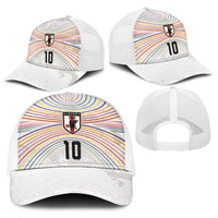 Custom Japan Football Baseball Net Cap Traditional Japanese Waves Rainbow Sashiko Effect