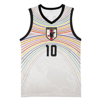 Custom Japan Football Basketball Jersey Traditional Japanese Waves Rainbow Sashiko Effect