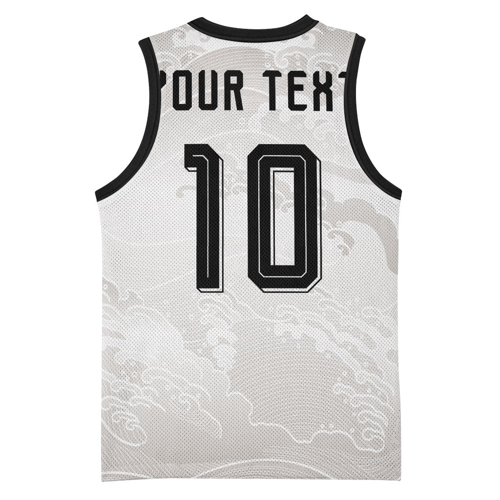 Custom Japan Football Basketball Jersey Traditional Japanese Waves Rainbow Sashiko Effect