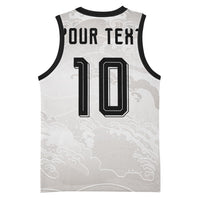 Custom Japan Football Basketball Jersey Traditional Japanese Waves Rainbow Sashiko Effect