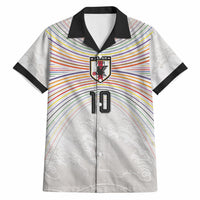 Custom Japan Football Hawaiian Shirt Traditional Japanese Waves Rainbow Sashiko Effect