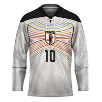 Custom Japan Football Hockey Jersey Traditional Japanese Waves Rainbow Sashiko Effect